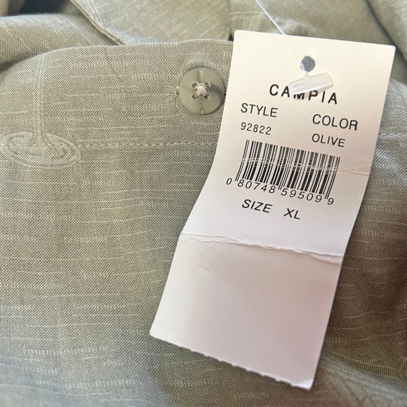 CAMPIA Tiki Shirt Top Y2K Embossed Print Martini Glasses 100% Rayon Unique Rare - Picture 8 of 12